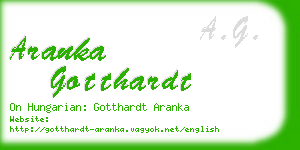 aranka gotthardt business card